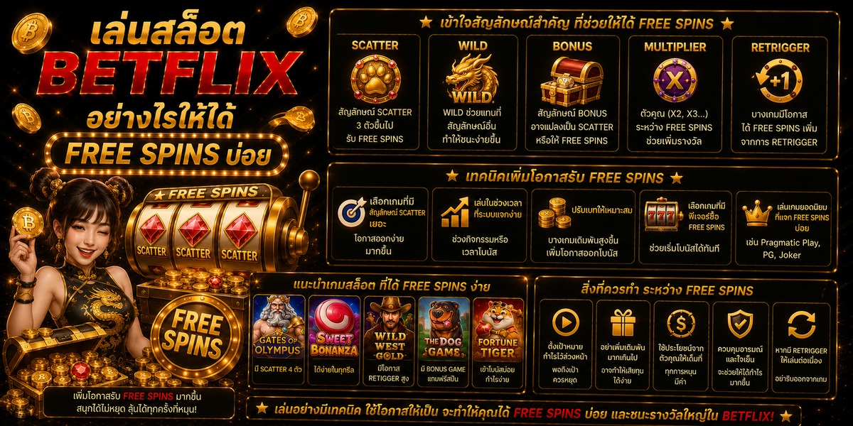 เล่นสล็อต BETFLIX อย่างไรให้ได้ Free Spins บ่อย